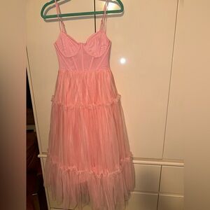 Pink layered style dress